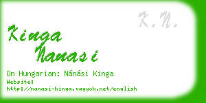 kinga nanasi business card
